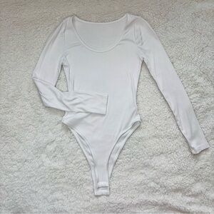 White Longsleeve Bodysuit